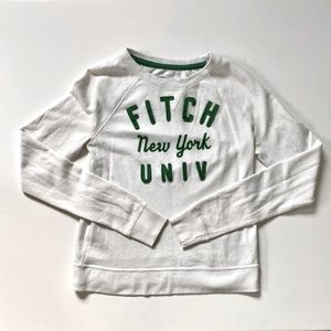 Abercrombie & Fitch White University Sweatshirt